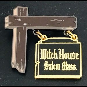 Salem Massachusetts witch house enamel pin flying monkey